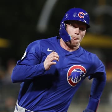 Chicago Cubs center fielder Pete Crow-Armstrong (52) runs the bases against the Pittsburgh Pirates during the fifth inning at PNC Park on Aug 27.