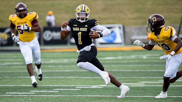 Alabama State quarterback Andrew Body (1) Alabama State quarterback Andrew Body (1)