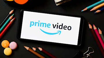 In this photo illustration a Prime Video logo seen displayed...