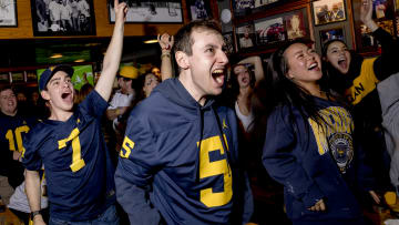 Michigan Fans Watch the CFP National Championship