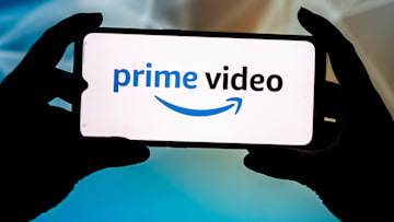 In this photo illustration a Prime Video logo seen displayed...