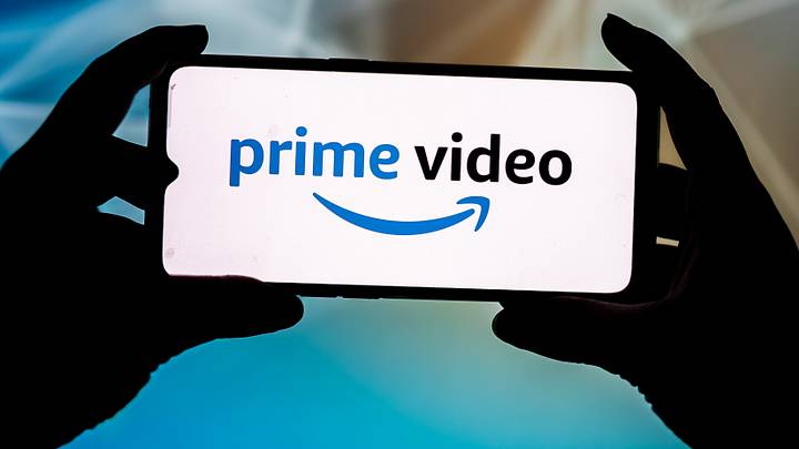 In this photo illustration a Prime Video logo seen displayed...