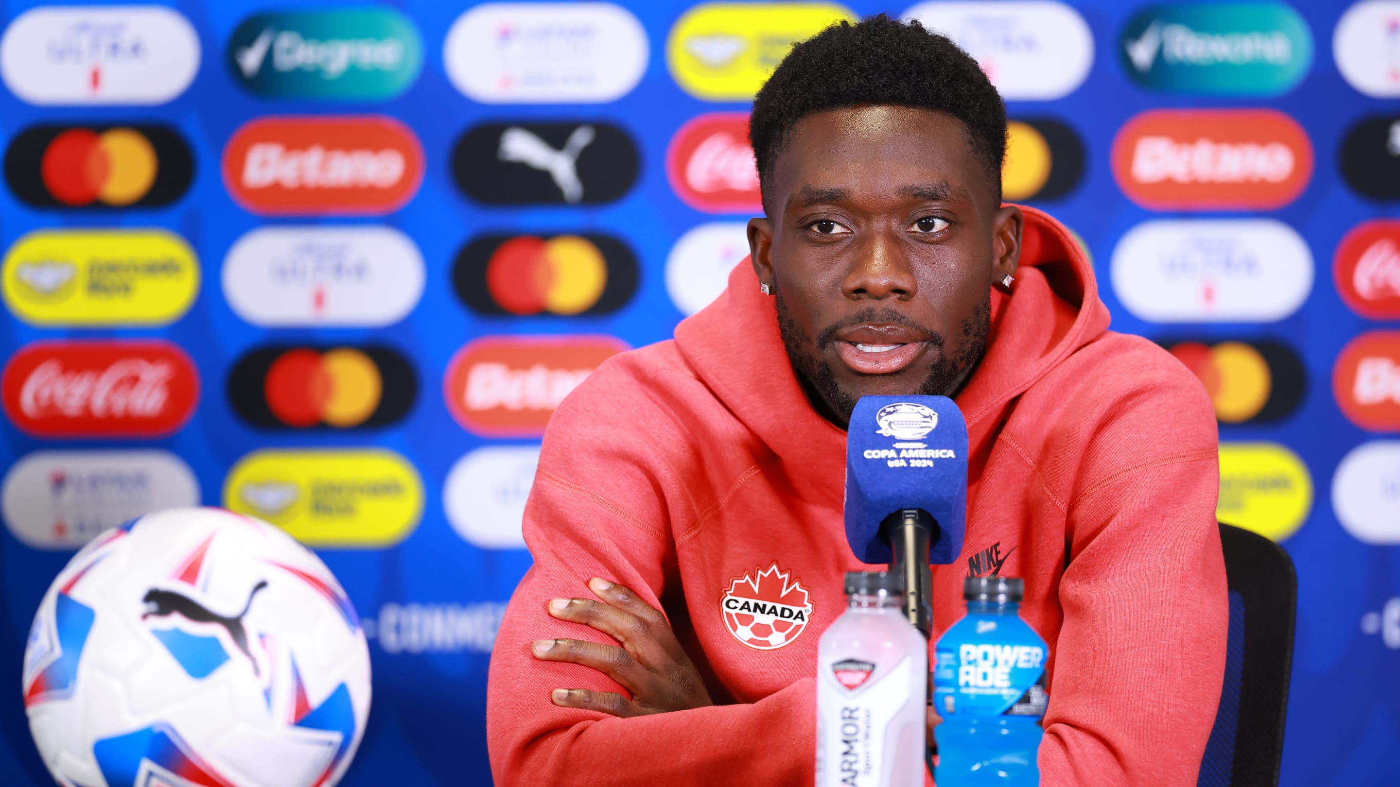 Alphonso Davies quizzed on Real Madrid transfer speculation