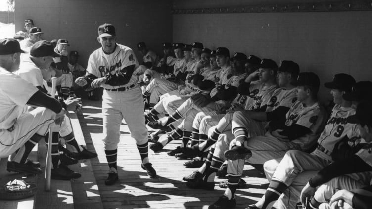 Milwaukee Braves 1964 Spring Training with manager Bobby Bragan. 