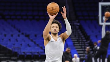 Dec 8, 2023; Orlando, Florida, USA; Detroit Pistons guard Cade Cunningham (2) warms up before the