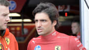 Jun 7, 2024; Montreal, Quebec, CAN; Ferrari driver driver Carlos Sainz (ESP) in the pit lane during the practice session at Circuit Gilles Villeneuve. Mandatory Credit: Eric Bolte-USA TODAY Sports