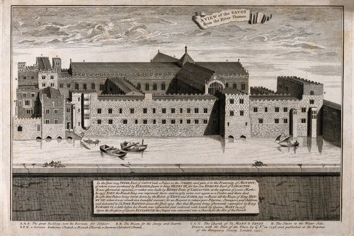 savoy palace illustration circa 1750