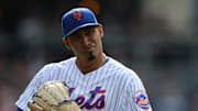 Edwin Diaz, of the Mets, is shown as he heads into the dugout after pitching the ninth inning.  Diaz gave up a two-run home-run during the inning.  The Mets went on to lose, 7-4.  Sunday, August 11, 2019

Mets Vs Nationals