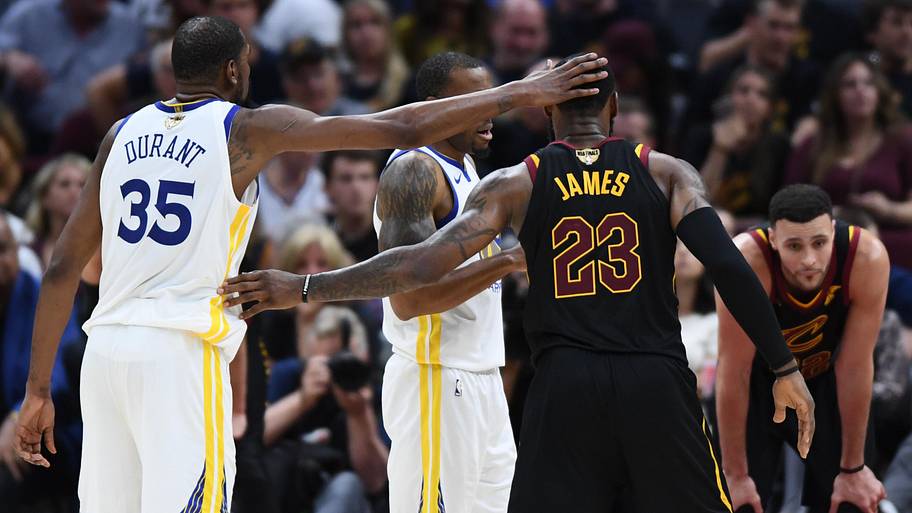 LeBron James and Kevin Duran