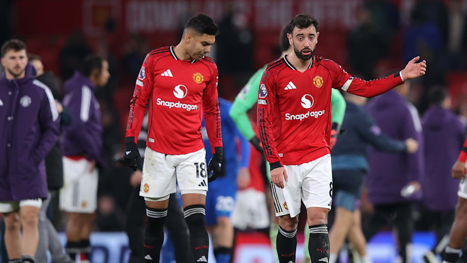 Casemiro (left) and Bruno Fernandes.