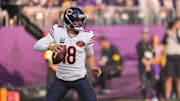 Caleb Williams and the Chicago Bears are favored against the Steelers on Sunday.