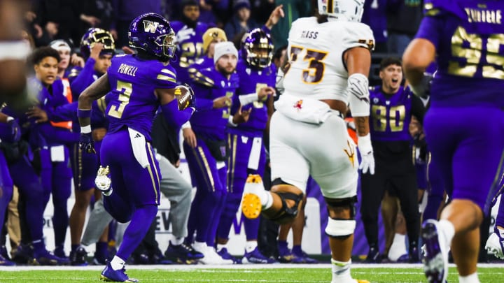 Mishael Powell returned this interception 89 yards for a touchdown against Arizona State in 2023.