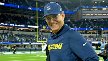 Chargers head coach Jim Harbaugh
