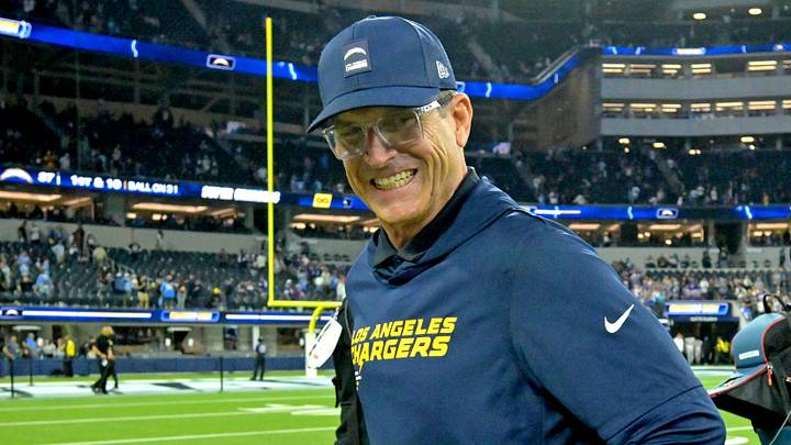 Chargers head coach Jim Harbaugh