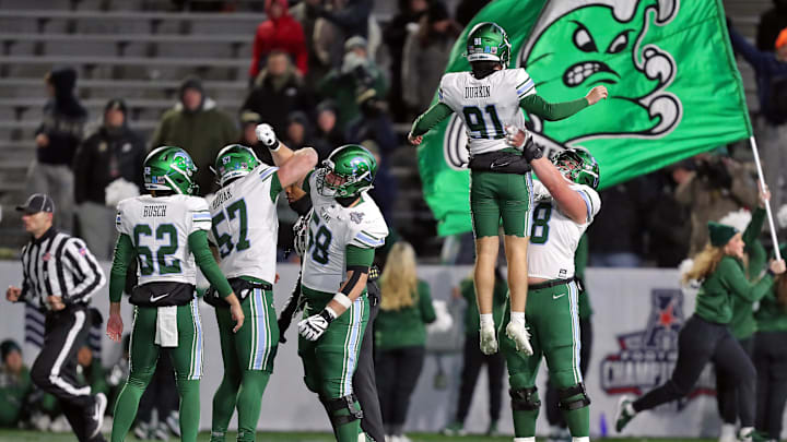 Tulane Green Wave football team celebrating conference championship win