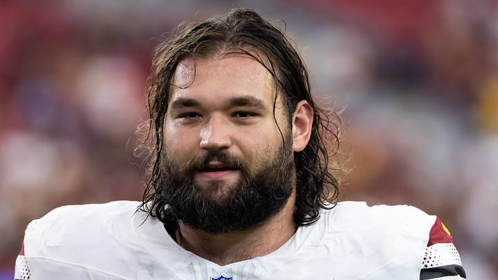 Washington Commanders offensive lineman Sam Cosmi