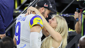 Super Bowl LVI - Los Angeles Rams Matthew Stafford, Kelly Stafford