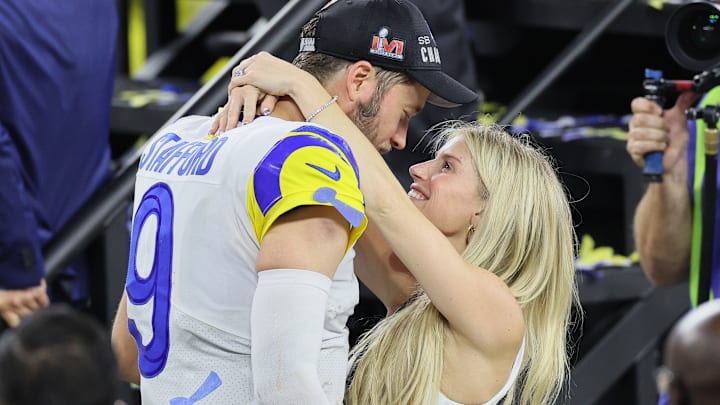 Super Bowl LVI - Los Angeles Rams Matthew Stafford, Kelly Stafford