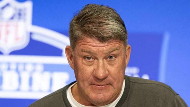 Feb 27, 2024; Indianapolis, IN, USA; Tampa Bay Buccaneers general manager Jason Licht talks to the media at the 2024 NFL Combine at Indiana Convention Center. Mandatory Credit: Trevor Ruszkowski-Imagn Images Feb 27, 2024; Indianapolis, IN, USA; Tampa Bay Buccaneers general manager Jason Licht talks to the media at the 2024 NFL Combine at Indiana Convention Center. Mandatory Credit: Trevor Ruszkowski-Imagn Images