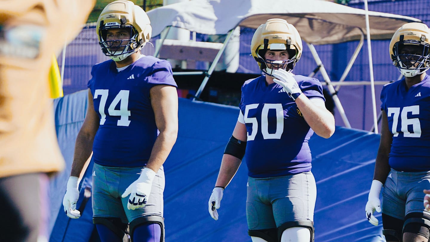 Huskies Have 7 Linemen Still in Running for Starting Jobs