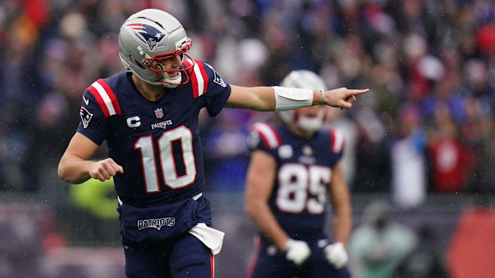 Drake Maye and the Patriots are road underdogs against the Ravens in NFL Week 16 action.