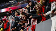 Nov 29, 2025; Raleigh, North Carolina, USA; NC State Wolfpack fans celebrate during the second half of the game against North Carolina Tar Heels at Carter-Finley Stadium.  Mandatory Credit: Jaylynn Nash-Imagn Images