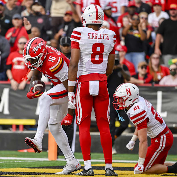 Maryland Terrapins tight end Leon Haughton Jr.