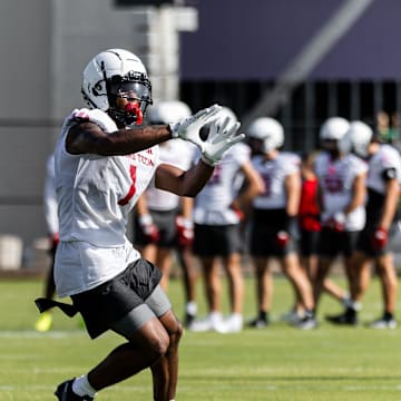 Texas Tech’s Micah Hudson practices for the fall season, Wednesday, July 31, 2024 at the Sports Performance Center.