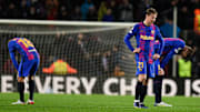 Enttäuschte Gesichter bei den Barça-Profis nach dem 0:0 zuhause gegen Benfica