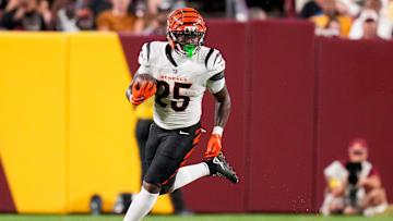 Cincinnati Bengals running back Tahj Brooks.