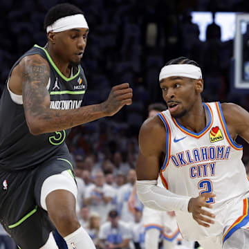 SGA (2) scored 31 points in OKC’s Game 1 win.