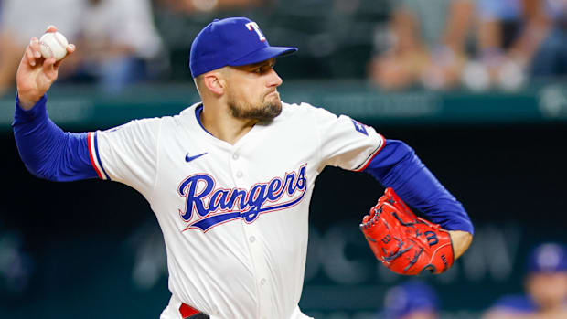 Texas Rangers right-hander Nathan Eovaldi starts the series opener against the Toronto Blue Jays at 7:05 p.m. Tuesday.