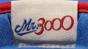 "Mr. 3000" is stitched into Clayton Kershaw's Skechers sneakers.
