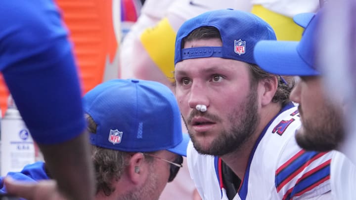 Buffalo Bills quarterback Josh Allen explained how he injured his nose against the New York Jets.