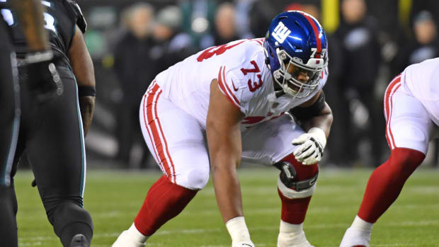 New York Giants offensive tackle Evan Neal 