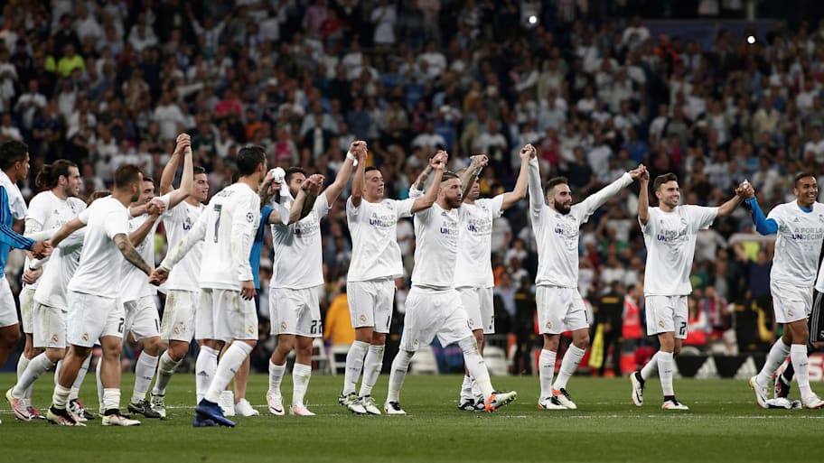 Real Madrid celebrating.