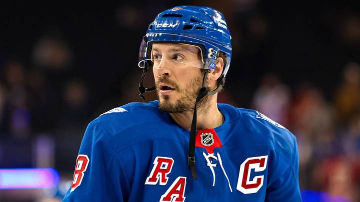 Apr 4, 2026; New York, New York, USA; New York Rangers center J.T. Miller (8) warms up before the first period against the Detroit Red Wings at Madison Square Garden. Mandatory Credit: Danny Wild-Imagn Images Apr 4, 2026; New York, New York, USA; New York Rangers center J.T. Miller (8) warms up before the first period against the Detroit Red Wings at Madison Square Garden. Mandatory Credit: Danny Wild-Imagn Images