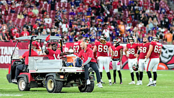 Tampa Bay Buccaneers head coach Todd Bowles defended having Chris Godwin in the game at the time of his injury late Monday night.