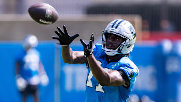 Carolina Panthers wide receiver Xavier Legette