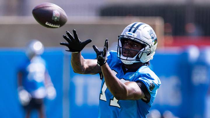 Carolina Panthers wide receiver Xavier Legette