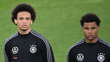 Leroy Sane and Serge Gnabry - in a Germany squad together for the first time in 12 months 
