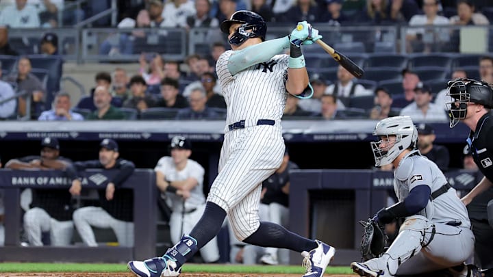Yankees outfielder Aaron Judge surpassed Yogi Berra for the fifth-most home runs in team history on Tuesday. Yankees outfielder Aaron Judge surpassed Yogi Berra for the fifth-most home runs in team history on Tuesday.