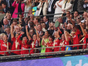 Manchester United won the Women's FA Cup for the first time in their history with a 4-0 win over Tottenham