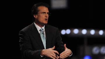 ESPN analyst Mel Kiper Jr  during the NFL Draft at Radio City Music Hall. 