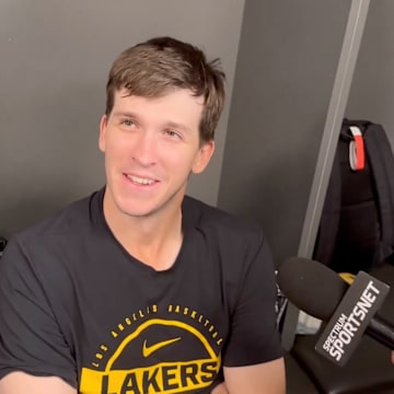 Austin Reaves had a funny comment about LeBron James being assigned to the G League while Bronny James started for the Lakers Saturday