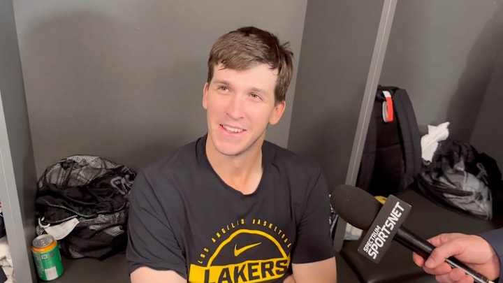 Austin Reaves had a funny comment about LeBron James being assigned to the G League while Bronny James started for the Lakers Saturday