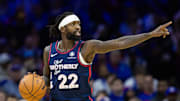 Dec 20, 2023; Philadelphia, Pennsylvania, USA; Philadelphia 76ers guard Patrick Beverley (22) dribbles up court against the Minnesota Timberwolves during the third quarter at Wells Fargo Center. Mandatory Credit: Bill Streicher-Imagn Images