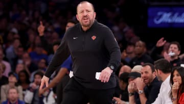 May 19, 2024; New York, New York, USA; New York Knicks head coach Tom Thibodeau coaches against the Indiana Pacers during the second quarter of game seven of the second round of the 2024 NBA playoffs at Madison Square Garden. Mandatory Credit: Brad Penner-USA TODAY Sports