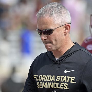 Florida State Seminoles head coach Mike Norvell
