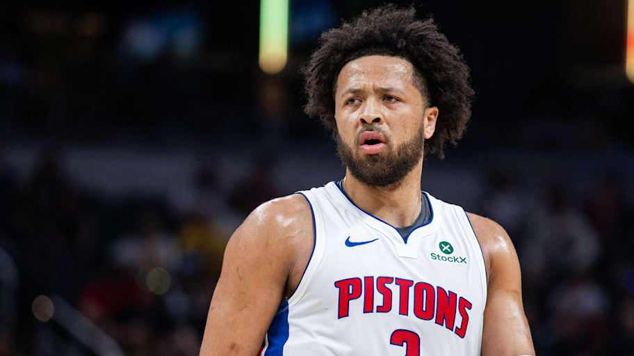 Detroit Pistons guard Cade Cunningham in the first half against the Indiana Pacers.